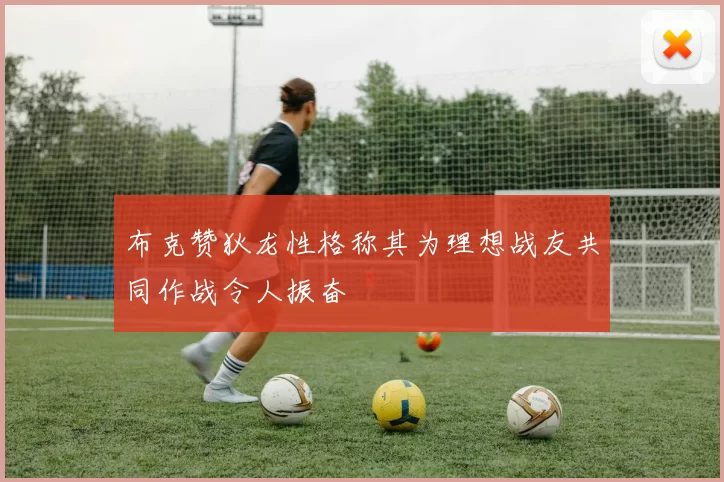 布克赞狄龙性格称其为理想战友共同作战令人振奋